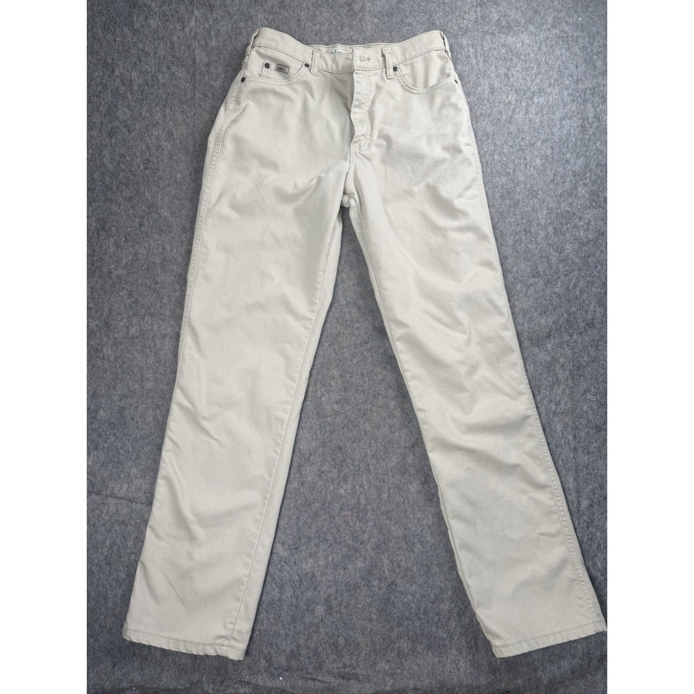 LEE Relaxed At The Waist Straight Leg Khaki Denim Jeans Size 8 Long 5-Pocket